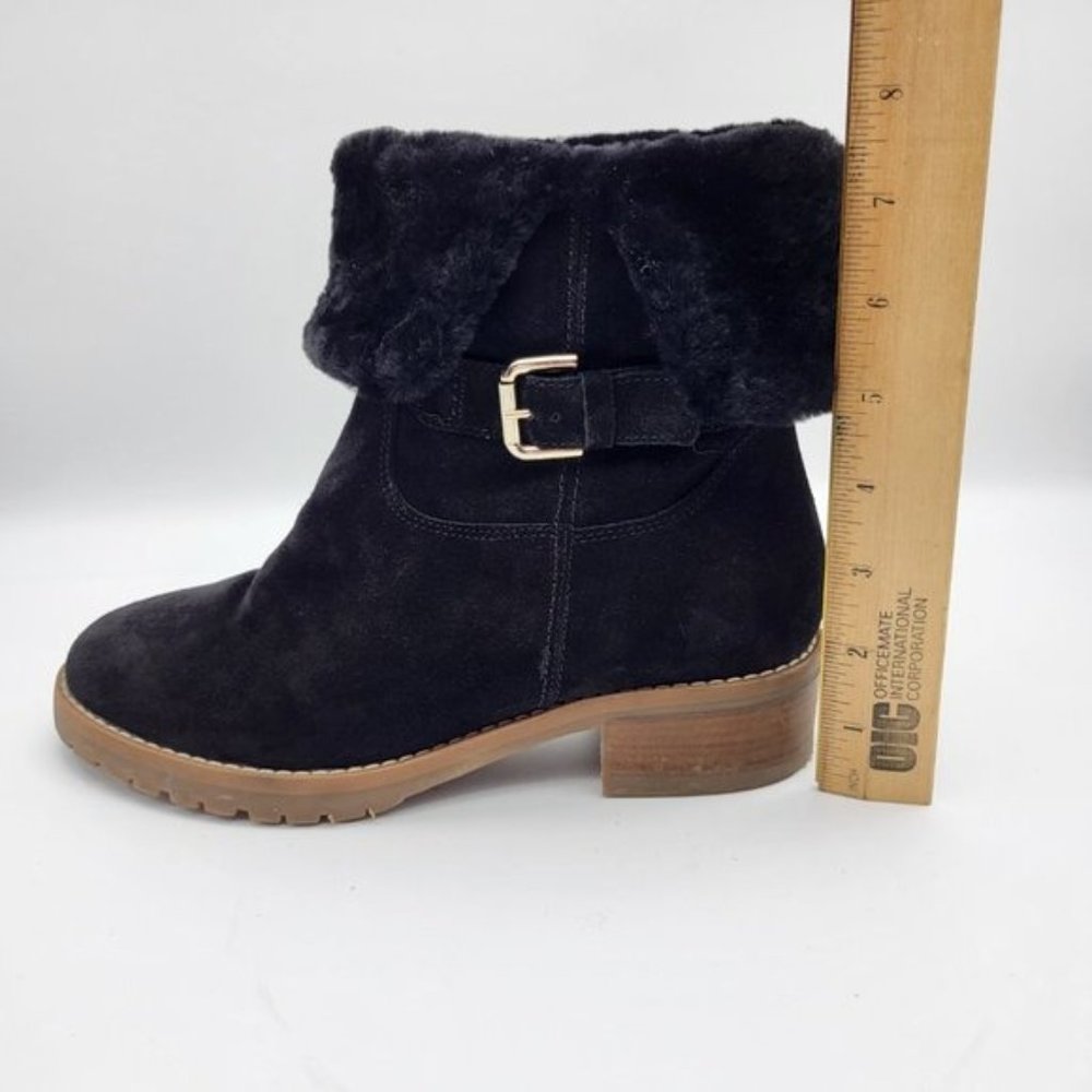 Boden Black Suede Plush Lined Ankle Booties, US Size 7, EUC - Picture 12 of 16